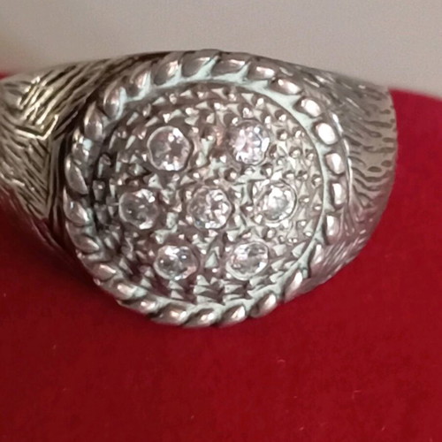 Silver ring 925 with zircon like new, size 56
