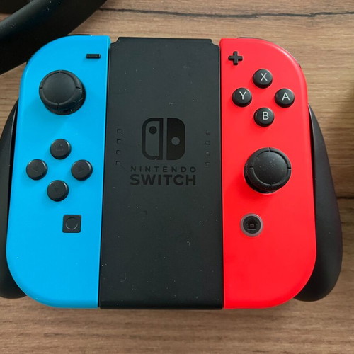 Nintendo Switch V1 console bundle used with Ring Fit and accessories