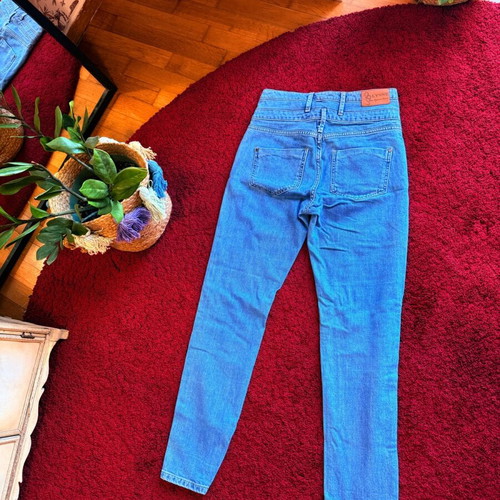 Lynne Denim Hot Stuff high-waisted skinny jeans like new, blue