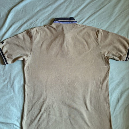 Oxford Company Mens Light Khaki Cotton Pique Polo Shirt Size L Like New