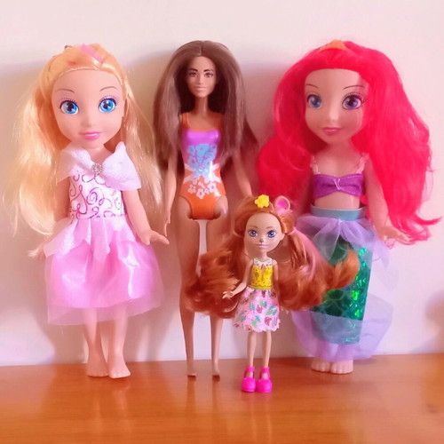 Doll pack with Barbie, animal, princess, mermaid like new
