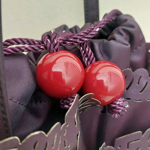Folli Follie Handbag like new, purple with red beads