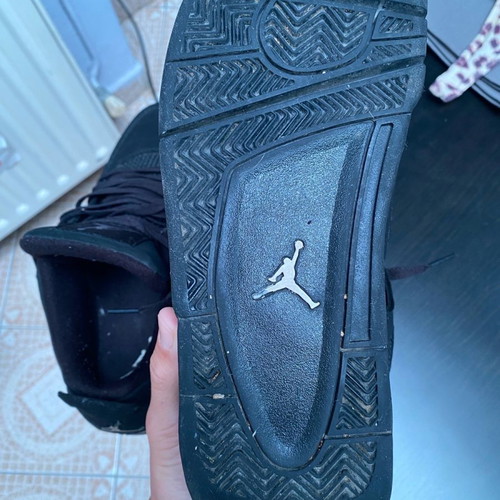 Jordan 4 Black Cats new, size 45, black casual shoes