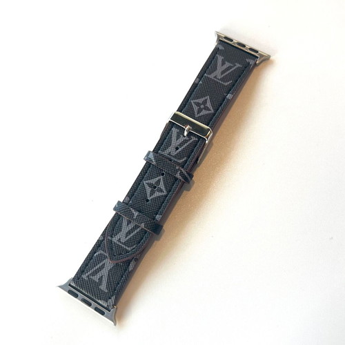 Louis Vuitton Eco Leather Strap for Apple Watch Ultra/SE/11/10/9/8/7/6 New