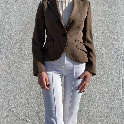 Max & Co jacket like new, brown with leather details