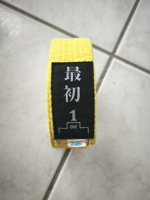 Martial arts yellow belt one size 240cm like new