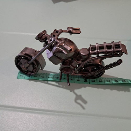 Handmade metal chopper motorcycle model 15 cm, like new