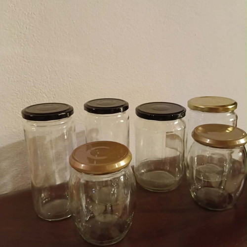 Storage jars set of 6 like new