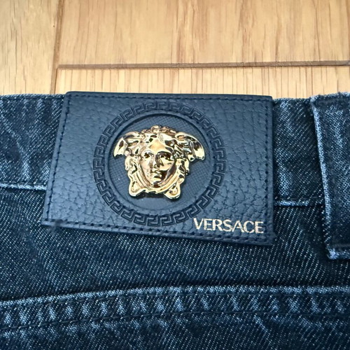Versace Medusa Ricamati jeans size 34 new, black cotton