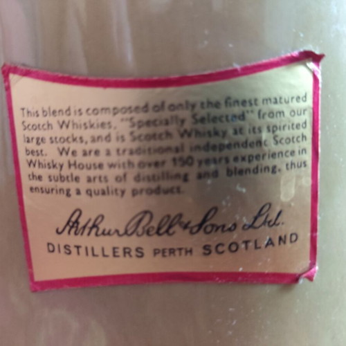 Bell's Old Scotch Whisky Vintage Ceramic Decorative Bottle 75cl like new, empty
