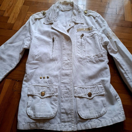 Γυναικείο λευκό jacket τύπου safari military σαν καινούργιο