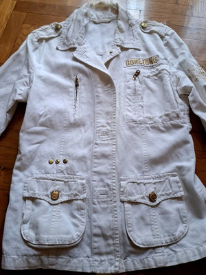 Γυναικείο λευκό jacket τύπου safari military σαν καινούργιο