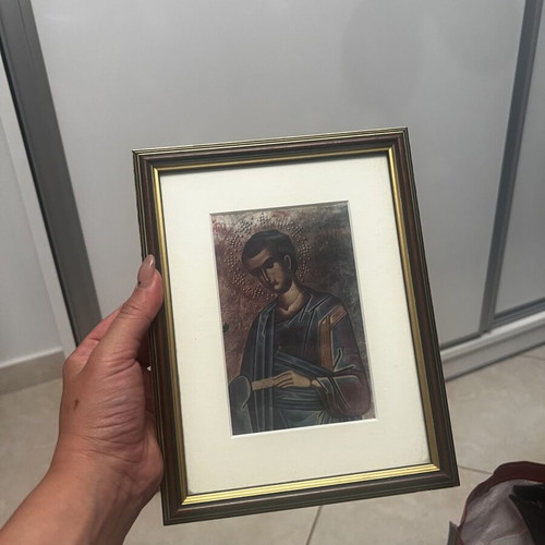 Vintage framed icon used