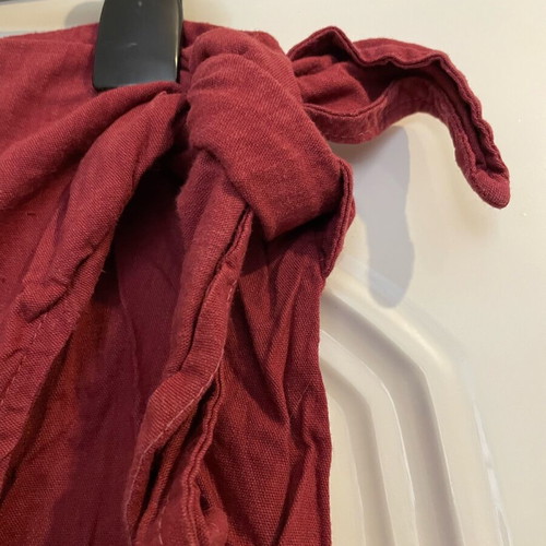 Diva by D Y2K linen wrap mini skirt XS used, claret