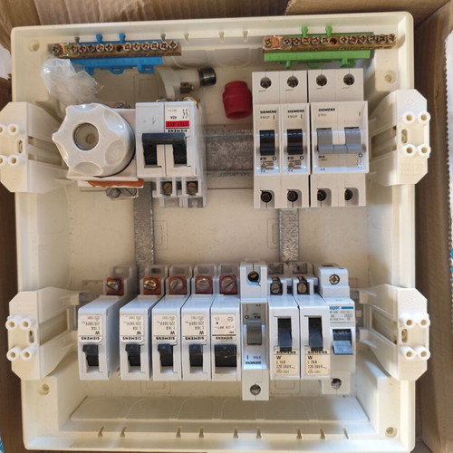 Hager Electrical Panel 2x12 Flush Mount New with Siemens Switches