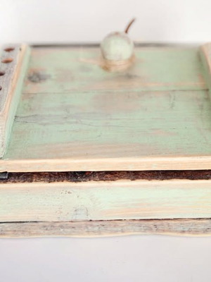 Vintage handmade wooden box decor like new