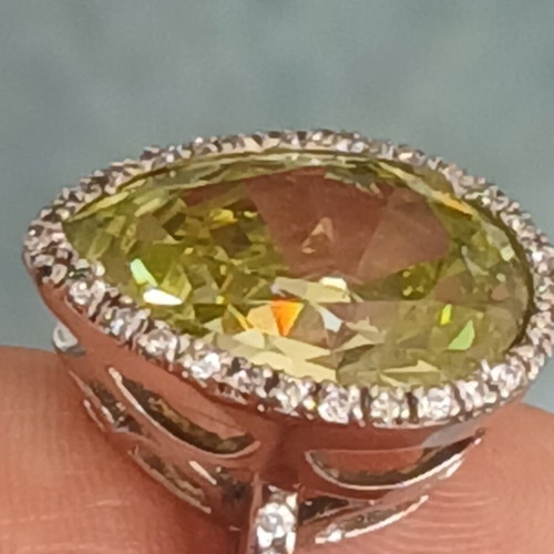 Oxette silver 925 ring with sparkling crystals, 16 mm