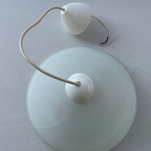 Minimalist Frosted Glass Pendant Ceiling Lamp Set with 2 Bonus Pendant Cords, like new