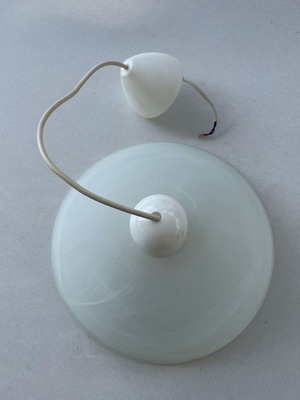Minimalist Frosted Glass Pendant Ceiling Lamp Set with 2 Bonus Pendant Cords, like new