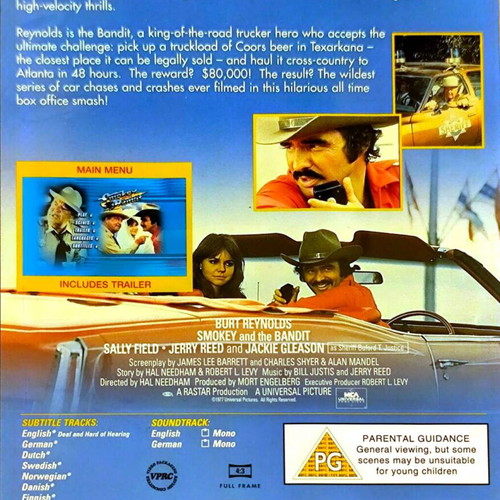 Smokey and the Bandit DVD μεταχειρισμένο, περιπέτεια κωμωδία με αγγλικούς υπότιτλους