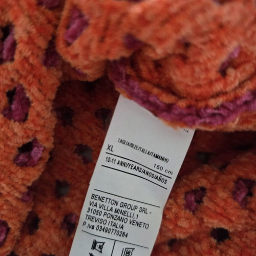 Benetton Sweater like new, pink and orange