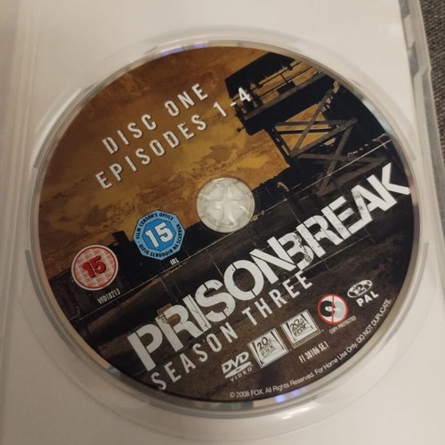 Prison Break DVD used, complete third season with English subtitles