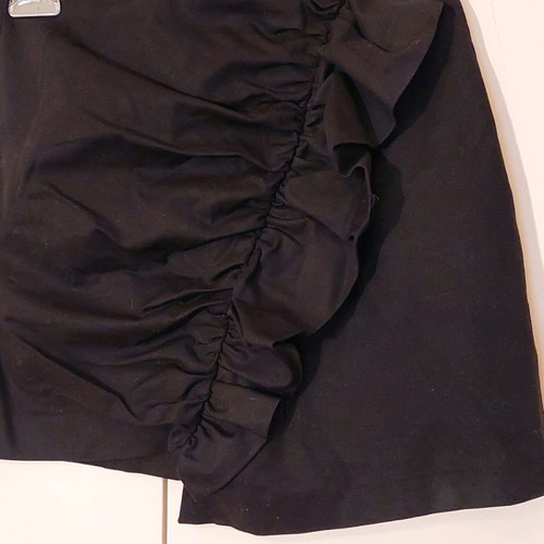 Zara mini skirt with ruffles like new, black, size S