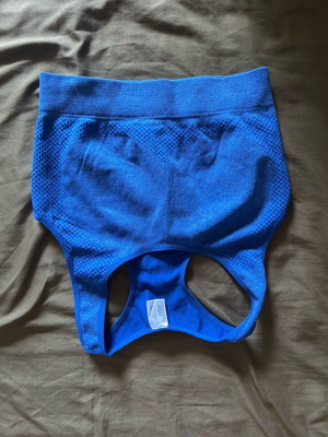 Blue sports bra without cups like new, one size
