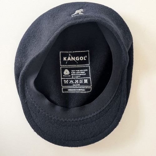 Kangol wool flat cap like new, medium, dark blue