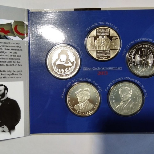 Silver proof commemorative edition 2013 Deutshe Bank new