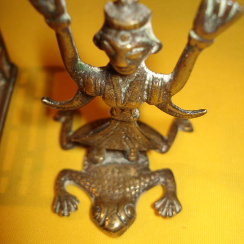 Brass figurines set used