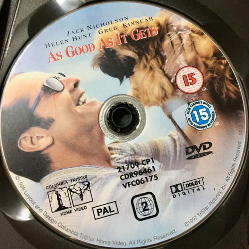 As Good as It Gets DVD used, comedy with subtitles