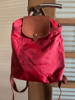 Longchamp Le Pliage σακίδιο πλάτης μεταχειρισμένο, κόκκινο