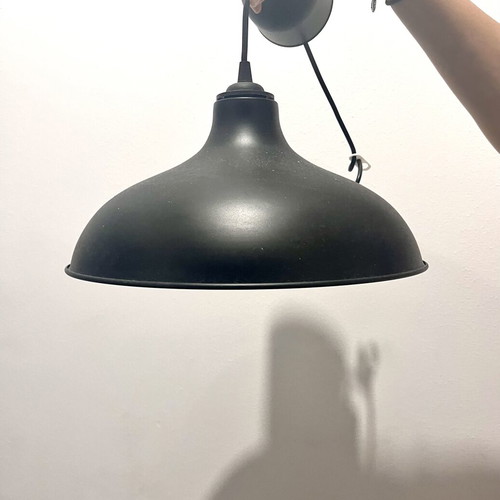 Set of three ceiling lights, grey, brown and black
