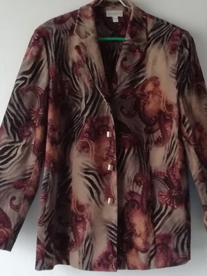 Habella women's printed brown jacket size L used