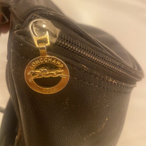 Longchamp leather backpack, brown