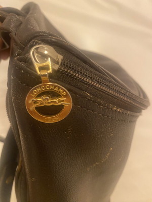 Longchamp leather backpack, brown