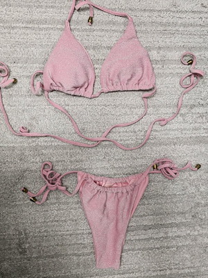 Brazilian bikini set with shine new, pink, Decoro