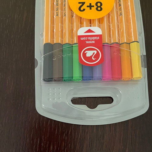 Stabilo Point 0.4mm Colored Fineliner Markers 10pcs new