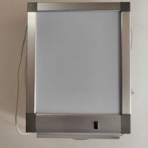 Diaphanoscope wall-mounted like new, single position, 55x44 cm