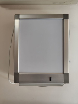Diaphanoscope wall-mounted like new, single position, 55x44 cm