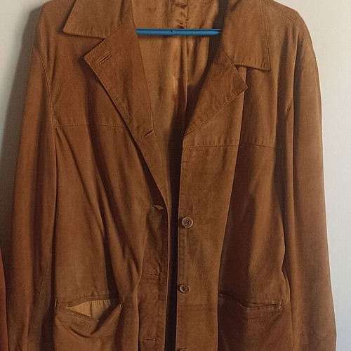 Vera Pelle suede leather women's jacket like new, brown, size XL