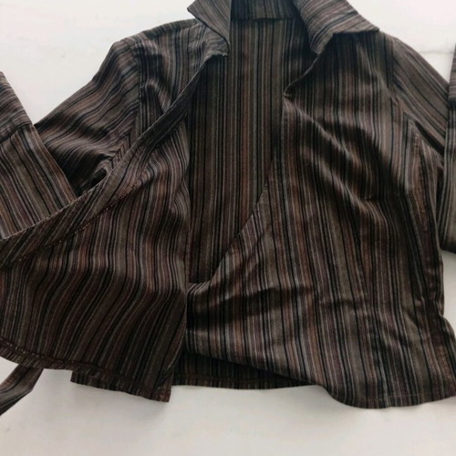 Striped wrap shirt like new, size S