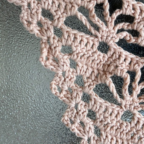 Handmade crochet bandana beige new, 100% cotton