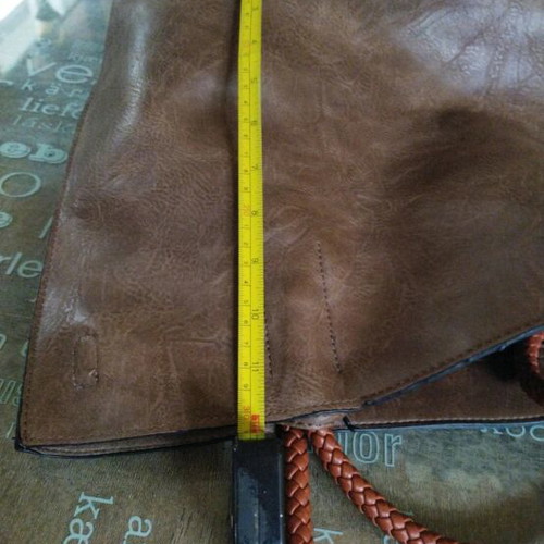 Shoulder bag set with two matching pouches like new, brown