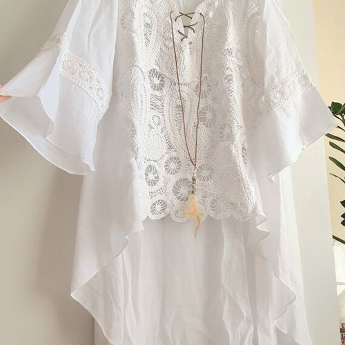 Tunics 100% cotton new, size L, white