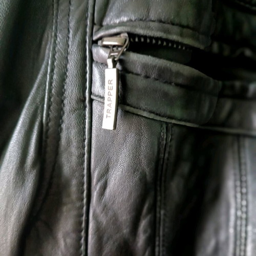 Trapper leather jacket genuine used, size L