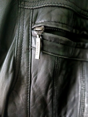 Trapper leather jacket genuine used, size L