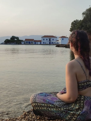 Μποχο αέρινο maxi φόρεμα σαν καινούργιο, ρυθμιζόμενες τιράντες, πολύχρωμο
