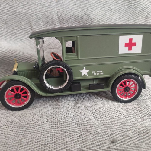 White Army Ambulance 1920 metal miniature used